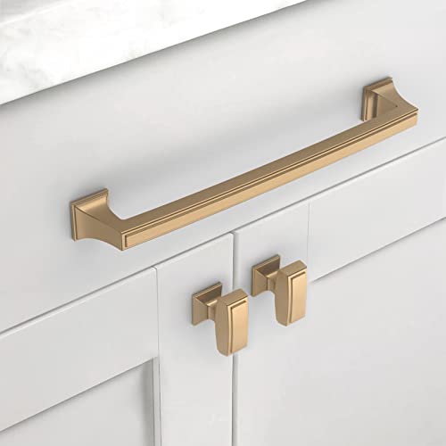 Amerdeco 10 Pack Champagne Bronze Cabinet Handles 7.5 Inch(192mm) Hole Center for Kitchen & Bathroom Drawer & Dresser Pulls ZH0010 - color: Champagne Bronze, size: 7.5"/192MM Hole Center
