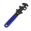 Heavy-Duty Combination Spanner, High Carbon Steel, Precision Inch/MM Scale, Ergonomic Comfort Grip (Blue)