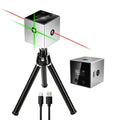 5-in-1 Digital Laser Level with Tripod, Magnetic Base & USB Rechargeable, Mini Angle Finder & Protractor, ±0.1° High Precision Cross Line Laser, Green/Red Beam for Picture Hanging,Tiling & DIY - color: Grey