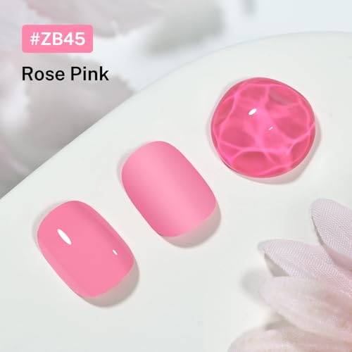 OpenLive 16.5ml Rose Pink Nail Polish Large Volume Quick Drying Nail Polish, Fast Drying and Long Lasting Color Nail Art DIY Home Manicure Gift for Women - color: Rose Pink