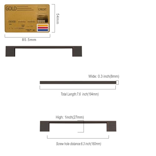 Amerdeco 10 Pack Oil Rubbed Bronze Cabinet Pulls 5 Inch(128MM) Hole Centers Kitchen Cabinet Handles Cabinet Hardware Kitchen Handles for Cabinets Cupboard Handles Drawer Pulls ZH0060 - color: Oil Rubbed Bronze, size: 5"/128mm Hole Center, style: 10 Pack