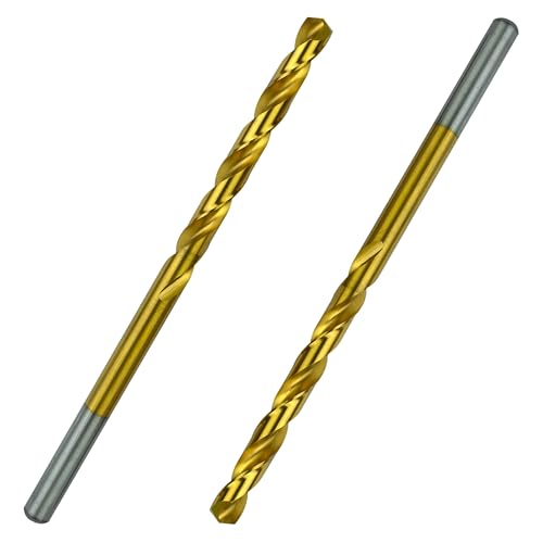 Greycore Tools 5/16 Inch x 6 Inch Cobalt Aircraft Extension Bit – 2 Pack M35 Cobalt Drill Bit, Industrial Titanium Coating – Drill Bits for Steel, Hard Metal, Cast Iron, Wood, Plastic (5/16" x 6") - size: 5/16" x 6", style: 6" Length