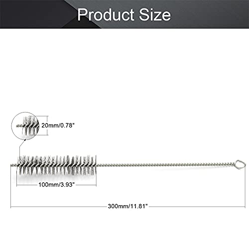 Steel Wire Tube Brush, 1.0-inch Diameter, 12-inch Length,10pcs - color: 10pcs, size: 2.5cm