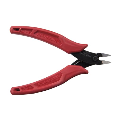 Klein Tools D275-5 Diagonal Flush Cutters, Made in USA, Micro Wire and Compact Zip Tie Cutter, Ultra-Slim Precision for Work in Confined Areas, 5-Inch