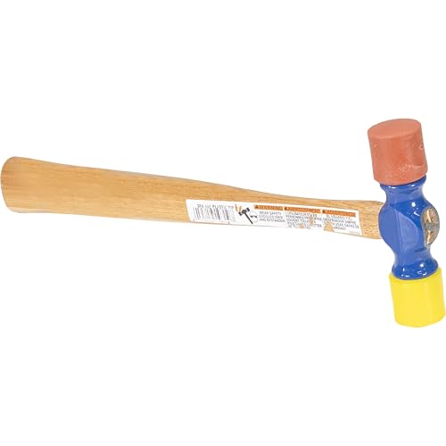 VAUGHAN Soft Face Hammer, 6 Oz, Small Hammer, Assembled in the USA - color: Red/Yellow, size: 6 oz