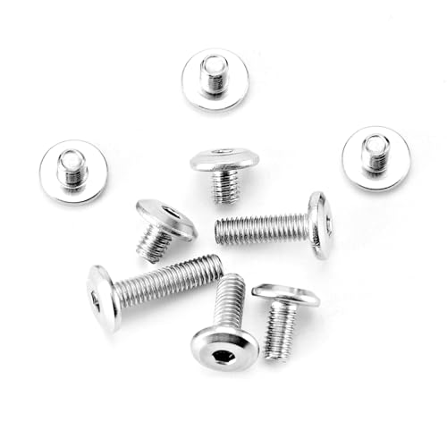 M3 x 4mm 6mm 8mm 10mm 12mm Flat Round Head Hex Socket Cap Screws Bolts, Furniture Screws, 304 Stainless Steel, Metric Fully Threaded, Allen Hex Drive, Bright Finish, Assortment Kit 250PCS - size: M3 x 4/6/8/10/12mm (250PCS)