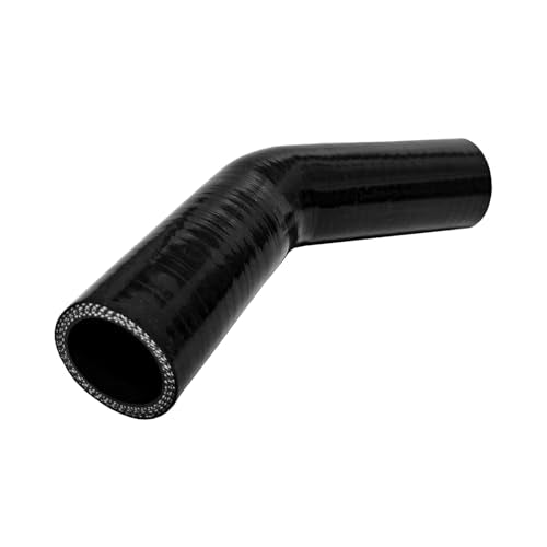 ID 1.25 inch 45 Degree Silicone Elbow Coupler Hose 4" Leg Length - color: Black 45, size: ID: 1.25" (32mm)