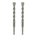 1/2 Inch x 6 Inch Masonry Drill Bit, Carbide Tipped 2-Pack for Concrete, Brick, Stone, 1/4” Hex Shank, Impact Performance (1/2" x 6", 2) - size: 1/2" x 6"