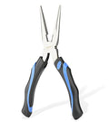 URASISTO 8-Inch Long Needle-Nose Side Cutting Pliers with Heavy Duty Nickel Chromium Steel Construction - size: 8" Long Nose Pliers
