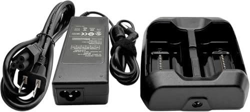Dual Battery Charger Compatible with Trimble TSC7 Battery, External Battery Charger Replacement for Trimble Ranger 7, 121343 121300 121348-01, Universal 100-240V AC Fast Charging Station