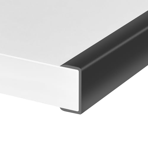 Rubber Edge Trim, 1-1/2 inches Self-Adhesive U Channel Edge Protector for Woods, Flexible U Shaped Peel and Stick Edge Banding, Edge Guard, Fit 1.5"(38mm), 10Ft, Black - size: Fit 1-1/2"- L10'