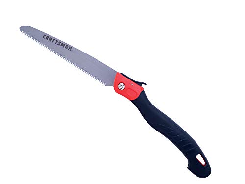 CRAFTSMAN Folding Hand Saw, 8 in. Blade, Compact Design, for Camping, Pruning, Cutting Wood, Branches or Brush - style: Folding Pruning Saw