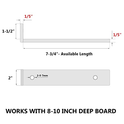 NEODROP 4-Pack 8 Inch Floating Shelf Brackets, Heavy Duty Hidden Shelves Bracket for Kitchen, Nursery, Black Powder Coated Steel - size: 8 Inch, style: 4 Pack
