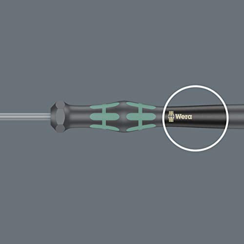 Wera 05117994001 Kraftform Micro 2035 Slotted Electronics Precision Screwdriver, 2.5mm Head, 50mm Blade Length (Pack of 2) - size: 1 Count (Pack of 2)