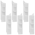 6 Pcs Window Tilt Latch Pairs Spring Loaded Sliding Window Latch Lock Snap-in White Vinyl Plastic Construction for Home Window Accessories Parts - size: 6 Pieces