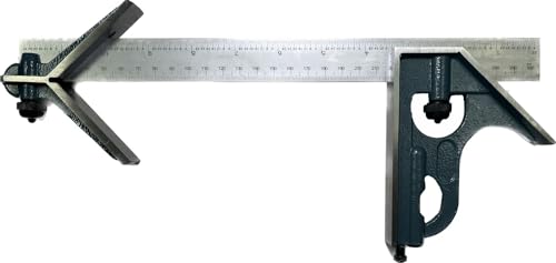 HHIP 4901-0314 3 Piece Combination Square Set, 0-12" Blade - size: 3 Piece, 0-12" Blade