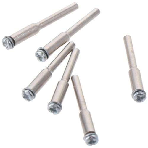 6pcs 1/8" Cut Off Wheel Screw Mandrel Set, HSS Mandrel Holder Compatible with Most Rotary Tool Bit