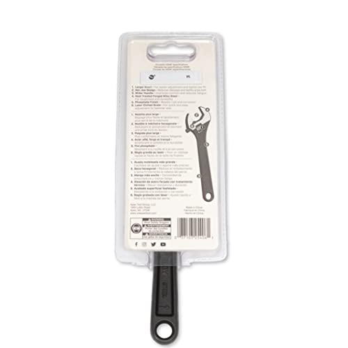Crescent 6" Adjustable Black Oxide Wrench - Carded - AT26VS - size: 6 inch