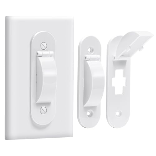 Wall Switch Guard, Child Proof Light Switch Cover Guard | Toggle Style | Light Switch Protection | Keep Toggle Switch in On or Off Position | 2 Pack, White - size: 2 Pack