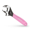 WORKPRO 6-Inch Pink Adjustable Wrench, Wide Jaw Cr-V steel Wrench - color: Pink, size: 6-Inch