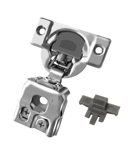 Berta (10 pcs) 1" Overlay Cabinet Door Hinges, 90 Degree Restricted Opening Angle Soft Closing Face Frame Hinges, 6-Ways 3-Cam Adjustment, Concealed Kitchen Cabinet Door Hinges with Screws - size: 1" Overlay