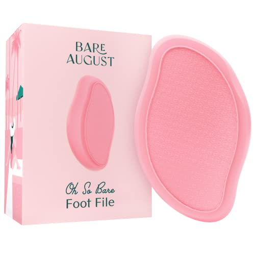 Bare August Glass Foot File Callus Remover- Heel Scraper & in Shower Foot Scrubber Dead Skin Remover - Pedicure Foot Buffer for Soft Feet - size: 1 Count (Pack of 1), style: Professional