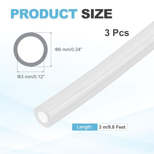 MECCANIXITY 3 m Split Silicone Cable Sleeve Tubing, ID 3mm Clear Split Silicone Tube Cord Organizer Wire Shielding Sheathing Wrap for USB Charge Power Cord Audio Video Cable - color: Clear, size: 3mm*3m