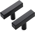 Ravinte 10 Pack Black T Bar Square Cabinet Knobs 2in Cabinet Pulls | Matte Black Finish, Solid Metal, Easy Install, Screws Included, Hardware, Kitchen, Bathroom, Drawers, Cabinets - color: Black, size: 10 Pack, style: Square