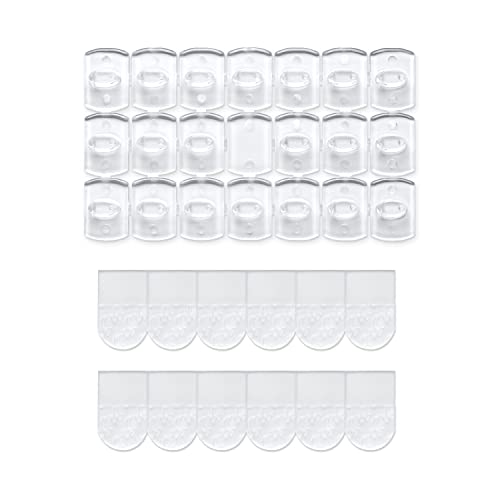 MOVELYST Clear Indoor Mini Light Clips, 100 Clips+120 Strips, Damage-Free - size: Mini-100 PCS