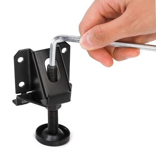 8 Pack Heavy Duty Leveling Feet, Adjustable Furniture Leg Leveler with Screws, Lock Nuts and Wrench for Furniture, Table, Cabinets, Shelves, Workbench