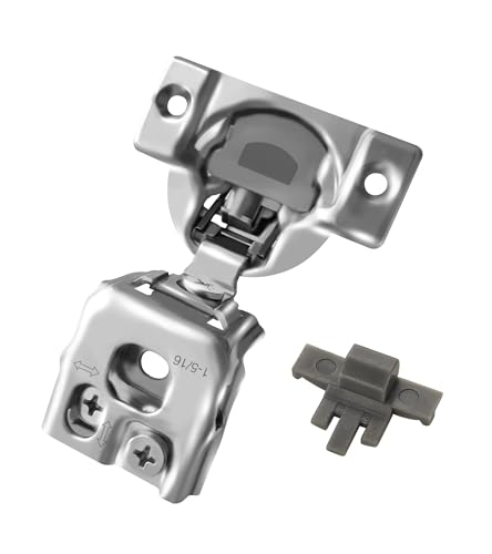 Berta (10 pcs) 1 5/16" Overlay Cabinet Door Hinges, 90 Degree Restricted Opening Angle Soft Closing Face Frame Hinges, 6-Ways 3-Cam Adjustment, Concealed Kitchen Cabinet Door Hinges with Screws - size: 1 5/16" Overlay