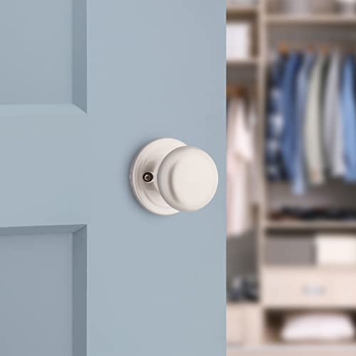 Kwikset 97880-868 Box Pack Hancock Half-Dummy Knob in Satin Nickel - color: Satin Nickel, size: Dummy