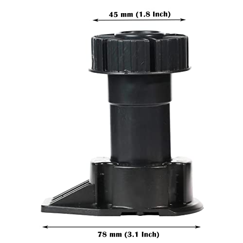 4-Pack Adjustable Cabinet Leveling Legs, 3.1"-4.3" Height, 330 lb Capacity - size: 4 Pieces