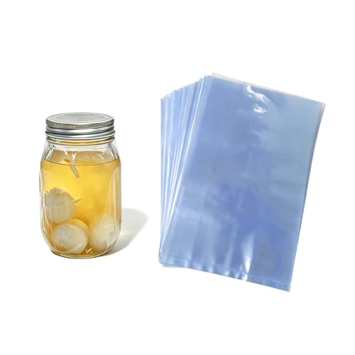 Shrink Wrap Bags, 100 Pcs 7x10 Inch Clear PVC Heat Seal Bag Film for Packaging Books, Soap Sleeve Packaging, Jars, Gifts, DVD/CD Film, Photo Frames, Candles, Bottles, and Homemade DIY Projects - size: 7x10 inches (100 pcs)