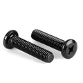 M5-0.8 x 35mm Flat Round Head Machine Screw, Furniture Bolts Countersunk Connector Screws, Stainless Steel 18-8 (304), Black Finish, Fully Threaded, 25 PCS - size: M5-0.8 x 35mm