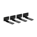 4 Pack 4 Inch Shelf Brackets – Heavy-Duty Black Metal L Bracket for Wall Mount Floating Shelves – Includes Screws & Anchors – Powder Coated Steel for DIY, Garage, Kitchen, or Closet Use - size: 4 Inch