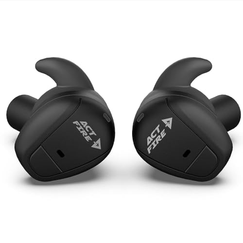 Shooting Protection Ear Plugs with Noise Reduction, Jet Black | Electronic Shooting Earbuds Hearing Protection, Sound Amplification, Modes Switching for Gun Range, Outdoor Use - color: Jet Black