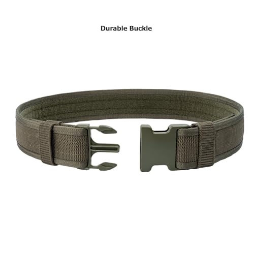 Security EMS EMT Firefighters Work Belt 2" Wide Camping Hiking Utility Tool Belt Airsoft Paintball Gear Holster Belt - color: Green(2 Inch Width), size: Small