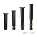 7.09-11.81 Inch Black Adjustable Height Couch Furniture Legs 4 Pcs - size: 7.09-11.81 inch (4 Pcs)