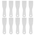 HARFINGTON 10pcs Putty Scraper 2" Width 1.7mm Thin Flexible Plastic Putty Knives for Taping Drywall Spreading Painting Wall Scratching Gray - size: 2"