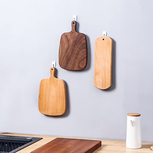 White Wall Hooks for Hanging, 20 Hooks+40 Strips, No Tools, Value Pack (S) - size: Small, style: White-20+40
