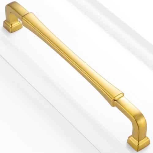 6-1/4 Inch Brushed Gold Cabinet Pulls Kitchen Handles 10 Pack 3175 - color: Brushed Gold, size: 6-1/4 In Hole Distance