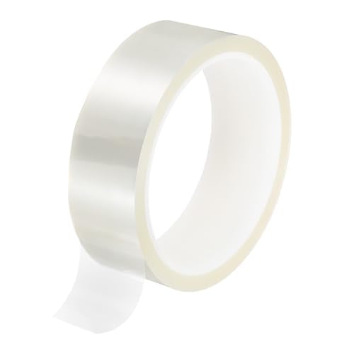 uxcell Clear Heat Tape, 1 Roll 30mmx33m 108ft High Temperature Heat Resistant Tape for Sublimation,Heat Vinyl Press,Heat Transfer, Circuit Board, No Residue - color: Clear, size: 30mmx33m