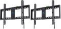 PERLESMITH Fixed TV Wall Mount Bracket for 32-82 Inch LED, LCD, and OLED Flat Screen TVs - Fits 16”- 24” Wood Studs, Fixed TV Mount with VESA 600 x 400mm Holds up to 132 lbs, PSLLK1 (Pack of 2) - size: 32"-82" Fix TV Wall Mount (Pack of 2)