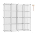C&AHOME 16 Cube Storage Organizer Cube Shelves Units Storage Cubes, Twill - color: Transparent Twill