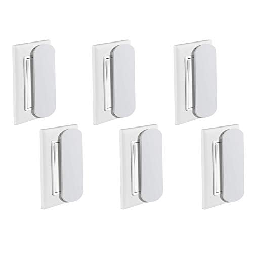 MvToe Magnetic Switch and Outlet Cover Light Switch Guards for Flat Modern Switches Toggle Switches, for Sabbath, Home and Office (6 Pack)