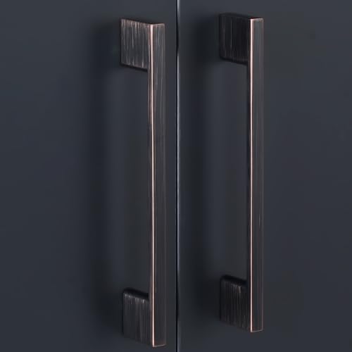 10 Pack 3 Inch(76mm) Cabinet Pulls Oil Rubbed Bronze Kitchen Cabinet Handles Zinc Alloy Drawer Pulls Solid Cabinet Hardware - color: Oil Rubbed Bronze, size: 3'' Hole Center(76mm)