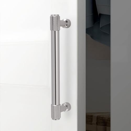 10 Pack 5 inch(128mm) Brushed Satin Nickel Kitchen Cabinet Handles Knurled Cabinet Pulls Sliver Drawer Pulls Cabinet Hardware Kitchen Handles Drawer Pulls Dresser Handles - color: Brushed Satin Nickel, size: 5" Hole Center