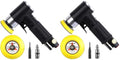2" & 3" Dual Action Mini Air Sander, Random Orbital Pneumatic Polisher Kit with Pads & Accessories, High Speed Air Angle Sander for Auto Body, Wood, Metal, and Furniture Polishing (Pack of 2) - size: 2" and 3" pad (Pack of 2)