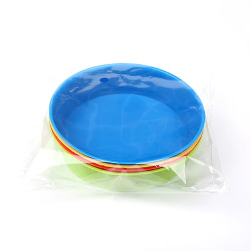 8Pcs Colorful Plastic Round Paint Palettes Tray Color Mixing Plates Paint Pallets Dish Bowl for Art Painting and Crafts Projects, 4 Colors
